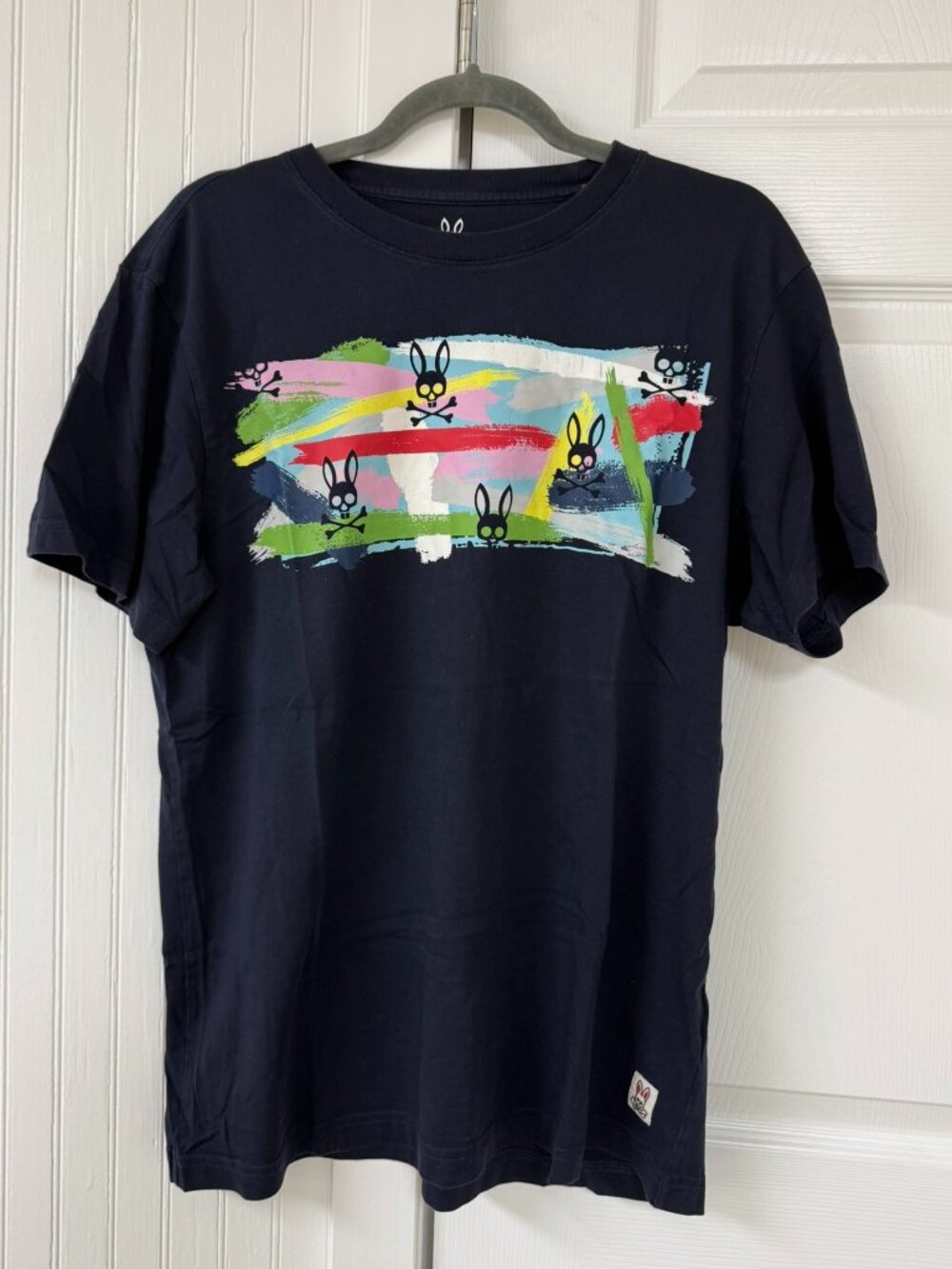 Psycho Bunny Logo Navy Graphic Shirt - Size 6